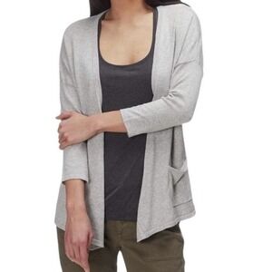 PATAGONIA Cardigan Women's‎ Medium Low Tide Open Front Organic Sweater Gray